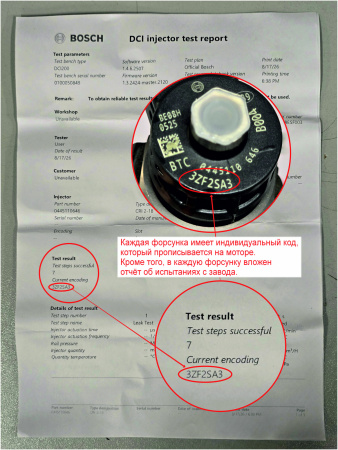 Топливная форсунка Bosch 0445110646 /  0445110647 / 0445110369 / 03L130277Q / 03L130277J (К)*